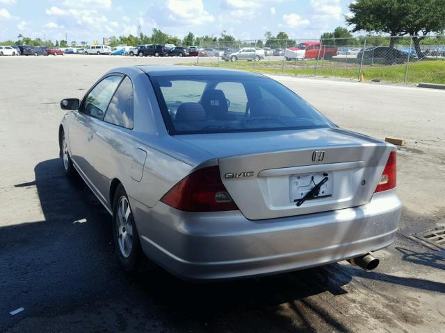 1HGEM219X3L035507 - 2003 HONDA CIVIC EX ვერცხლისფერი ფოტო 3