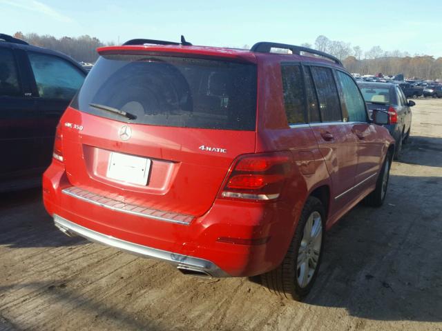 WDCGG8JB7EG327352 - 2014 MERCEDES-BENZ GLK 350 4M RED photo 4