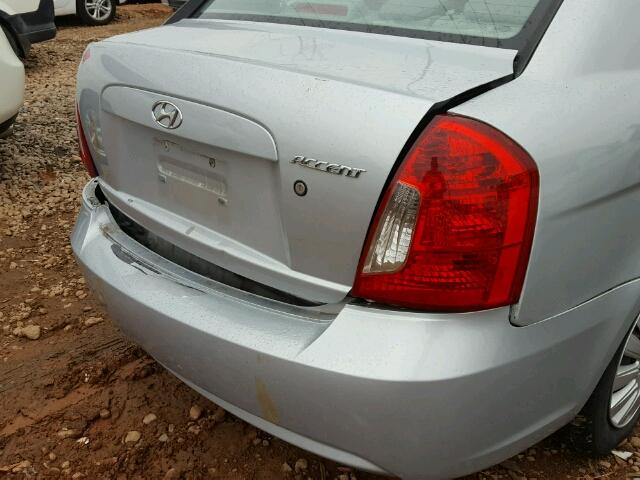 KMHCN46C18U238589 - 2008 HYUNDAI ACCENT GLS SILVER photo 9