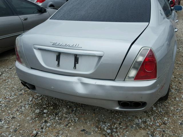 ZAMCE39A850019734 - 2005 MASERATI QUATTROPOR GRAY photo 9