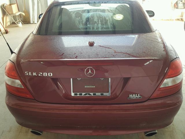 WDBWK54F17F161804 - 2007 MERCEDES-BENZ SLK 280 RED photo 6