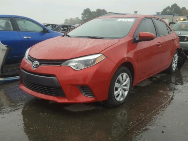 2T1BURHEXFC314643 - 2015 TOYOTA COROLLA RED photo 2