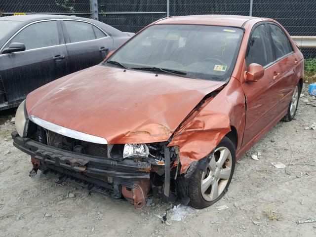 KNAFE121375006537 - 2007 KIA SPECTRA EX ORANGE photo 2