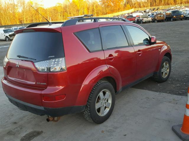 JA4MT31X28Z014828 - 2008 MITSUBISHI OUTLANDER RED photo 4