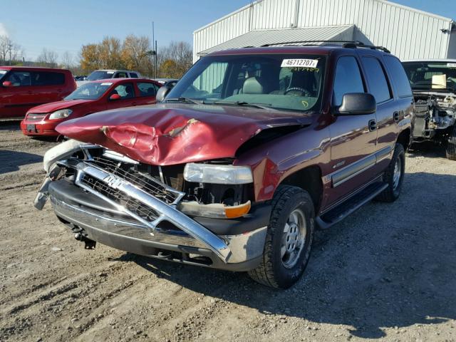 1GNEK13T31J187376 - 2001 CHEVROLET TAHOE K150 MAROON photo 2