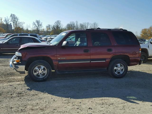 1GNEK13T31J187376 - 2001 CHEVROLET TAHOE K150 MAROON photo 9