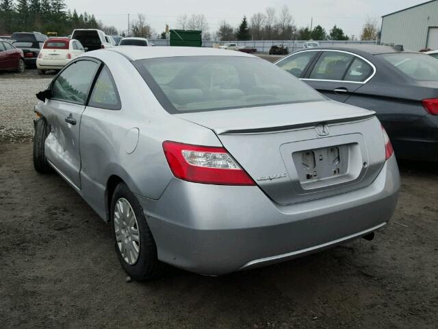 2HGFG12386H001776 - 2006 HONDA CIVIC DX V SILVER photo 3