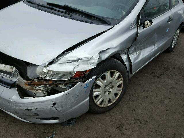 2HGFG12386H001776 - 2006 HONDA CIVIC DX V SILVER photo 9