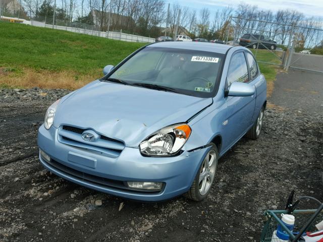 KMHCN36C47U046804 - 2007 HYUNDAI ACCENT BLUE photo 2