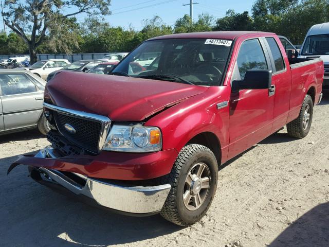 1FTPX12V57KD52000 - 2007 FORD F150 RED photo 2