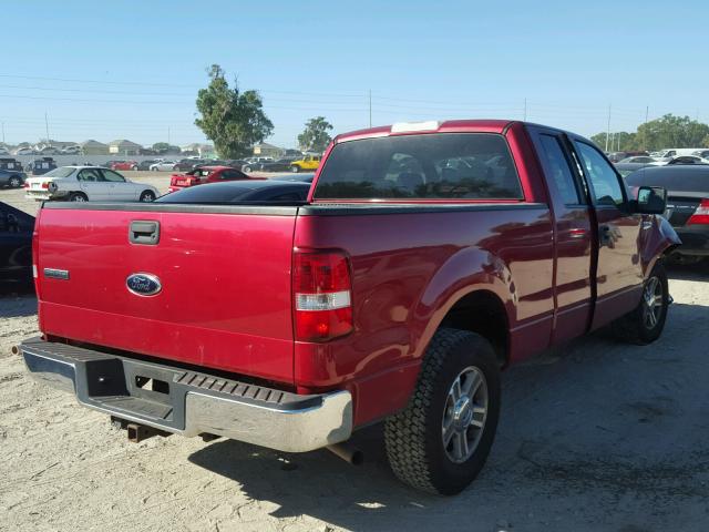 1FTPX12V57KD52000 - 2007 FORD F150 RED photo 4