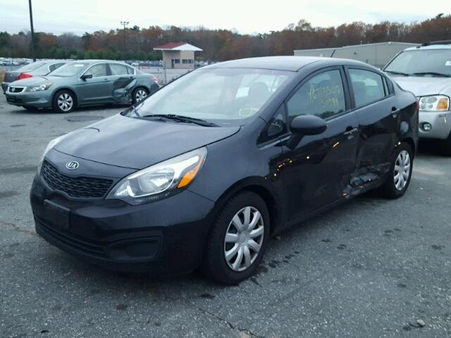 KNADM4A3XC6046987 - 2012 KIA RIO LX BLACK photo 2