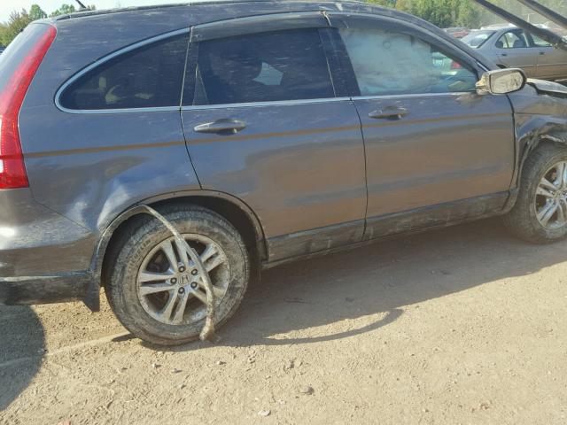 5J6RE4H77AL056996 - 2010 HONDA CR-V EXL GRAY photo 9