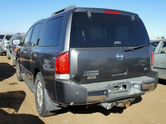 5N1AA08B64N710564 - 2004 NISSAN ARMADA SE GRAY photo 3