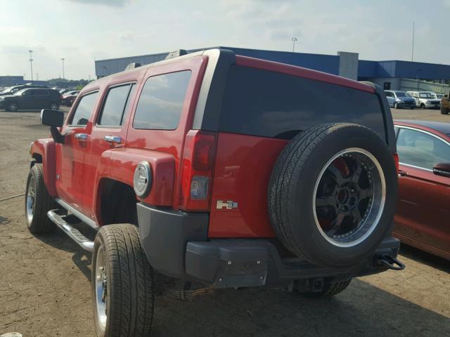 5GTEN43E188202423 - 2008 HUMMER H3 LUXURY RED photo 3