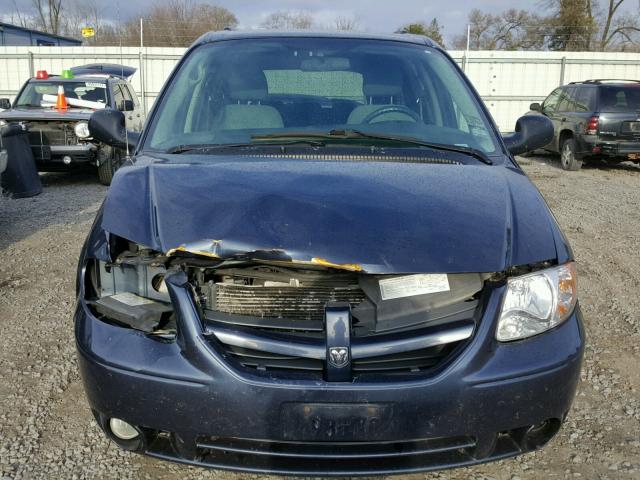 2D4GP44L57R347283 - 2007 DODGE GRAND CARA BLUE photo 9