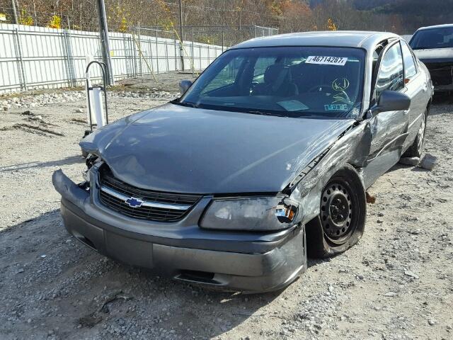 2G1WF52E549185181 - 2004 CHEVROLET IMPALA GRAY photo 2