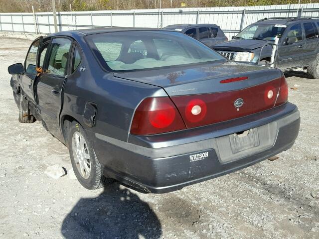 2G1WF52E549185181 - 2004 CHEVROLET IMPALA GRAY photo 3