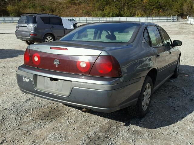 2G1WF52E549185181 - 2004 CHEVROLET IMPALA GRAY photo 4