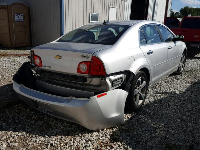 1G1ZC5EU4CF107473 - 2012 CHEVROLET MALIBU 1LT SILVER photo 4