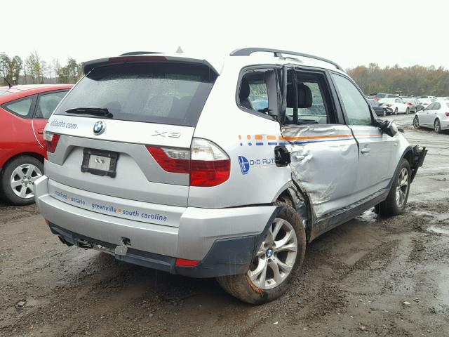 WBXPC9C41AWJ32954 - 2010 BMW X3 XDRIVE3 SILVER photo 4