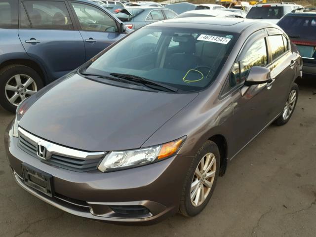 2HGFB2F89CH512449 - 2012 HONDA CIVIC EX GRAY photo 2