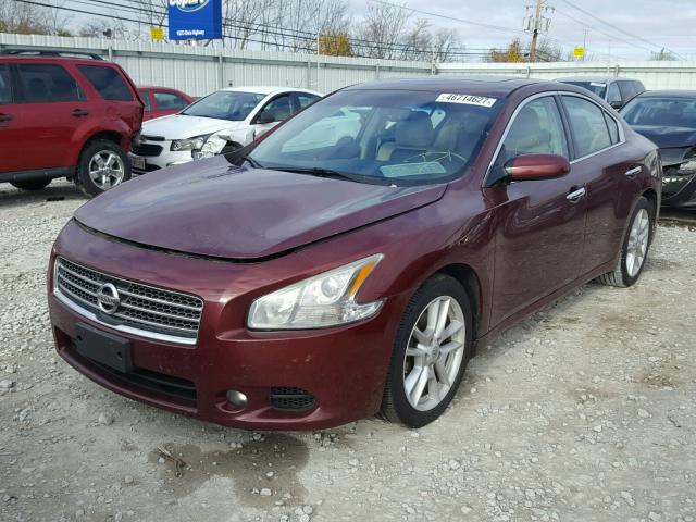 1N4AA51E49C827767 - 2009 NISSAN MAXIMA S MAROON photo 2