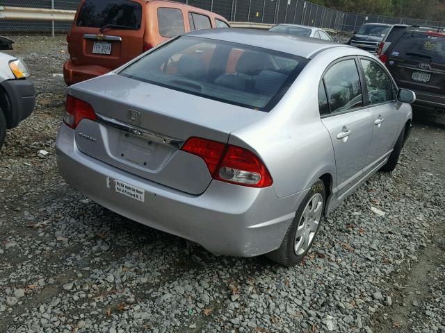 2HGFA16579H305991 - 2009 HONDA CIVIC LX SILVER photo 4