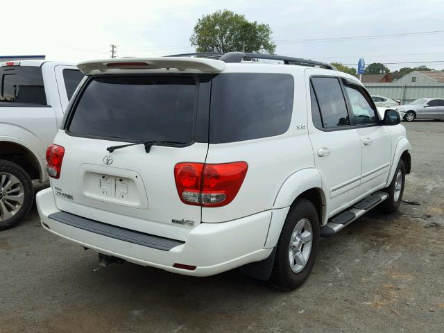 5TDZT34A46S265531 - 2006 TOYOTA SEQUOIA SR WHITE photo 4