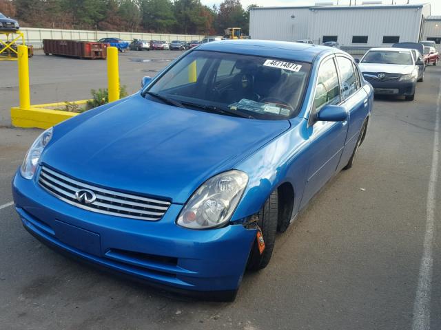 JNKCV51E43M314879 - 2003 INFINITI G35 BLUE photo 2