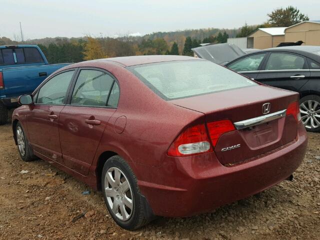 2HGFA1F54AH569691 - 2010 HONDA CIVIC LX RED photo 3