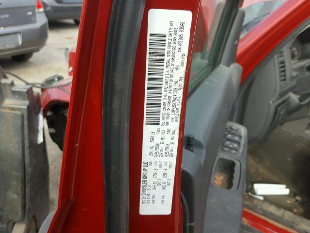 1J4PN2GK7AW141319 - 2010 JEEP LIBERTY SP RED photo 10