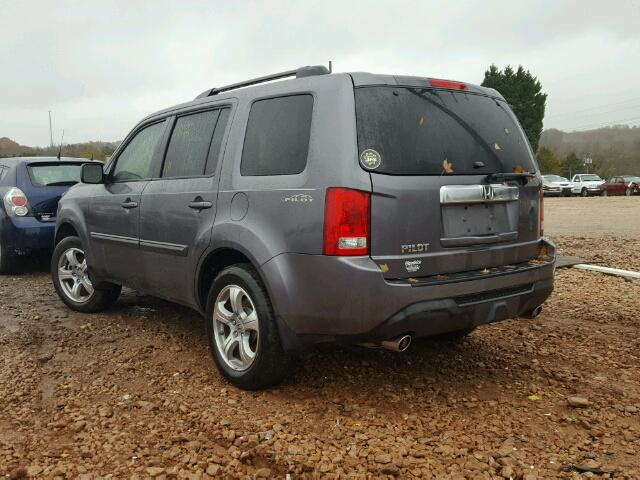 5FNYF3H45EB005262 - 2014 HONDA PILOT EX GRAY photo 3