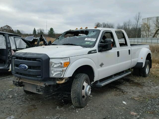 1FT8W3DT7FEA10253 - 2015 FORD F350 SUPER WHITE photo 2