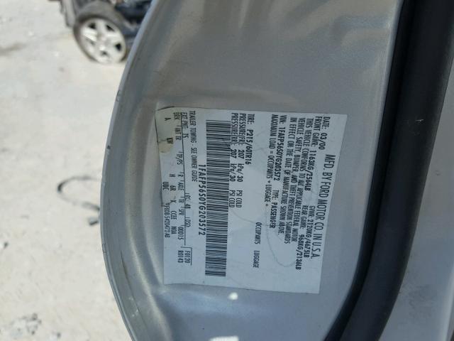 1FAFP56S0YG203572 - 2000 FORD TAURUS SEL SILVER photo 10