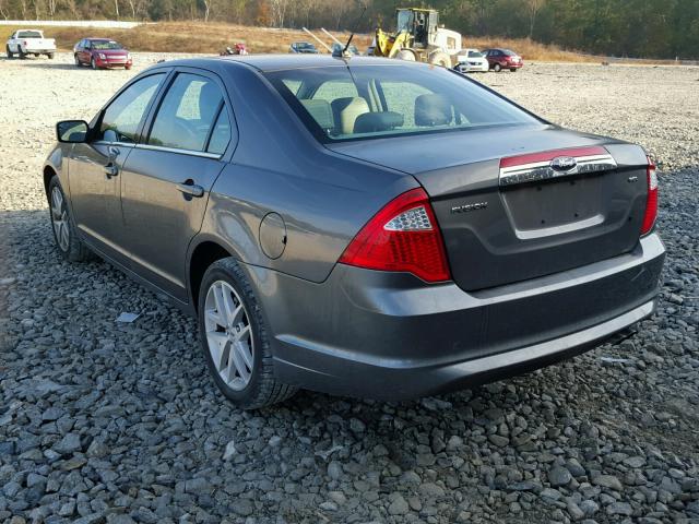 3FAHP0JA0CR276520 - 2012 FORD FUSION SEL GRAY photo 3