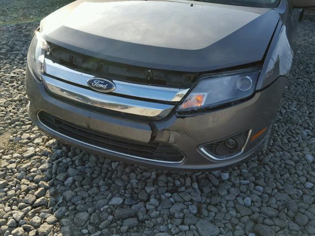 3FAHP0JA0CR276520 - 2012 FORD FUSION SEL GRAY photo 9