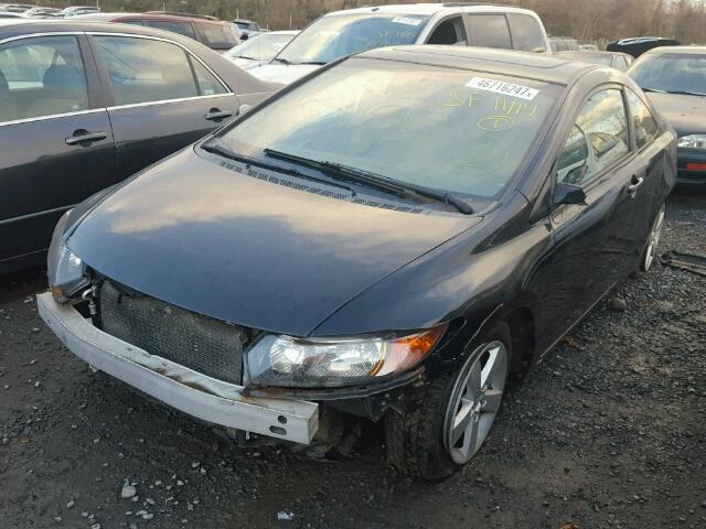 2HGFG11847H527594 - 2007 HONDA CIVIC EX BLACK photo 2