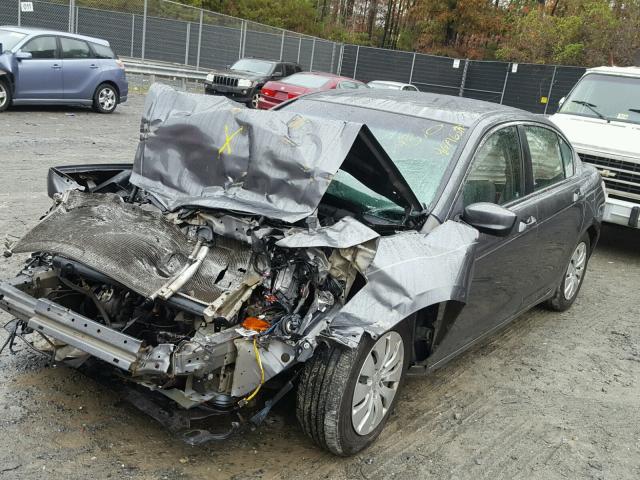 1HGCP26389A119235 - 2009 HONDA ACCORD LX GRAY photo 2