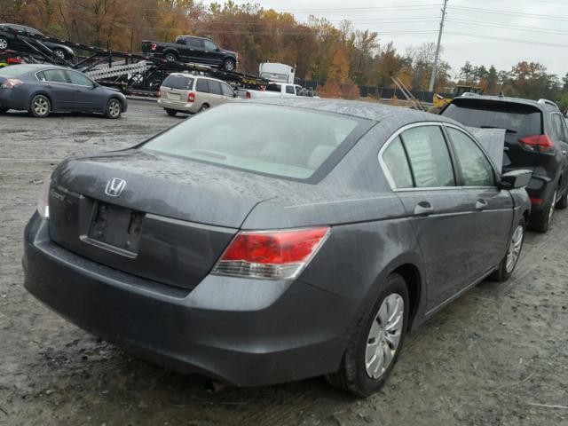 1HGCP26389A119235 - 2009 HONDA ACCORD LX GRAY photo 4