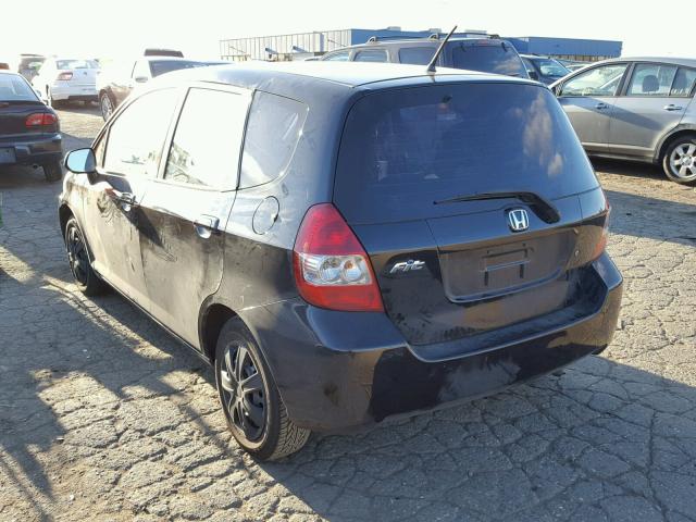 JHMGD38457S012038 - 2007 HONDA FIT BLACK photo 3