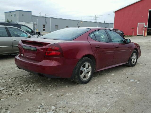 2G2WP552771185065 - 2007 PONTIAC GRAND PRIX RED photo 4