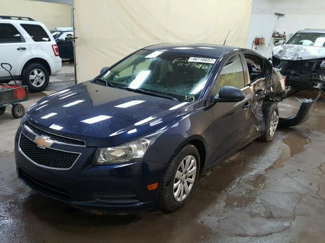 1G1PC5SH2B7235010 - 2011 CHEVROLET CRUZE LS BLUE photo 2