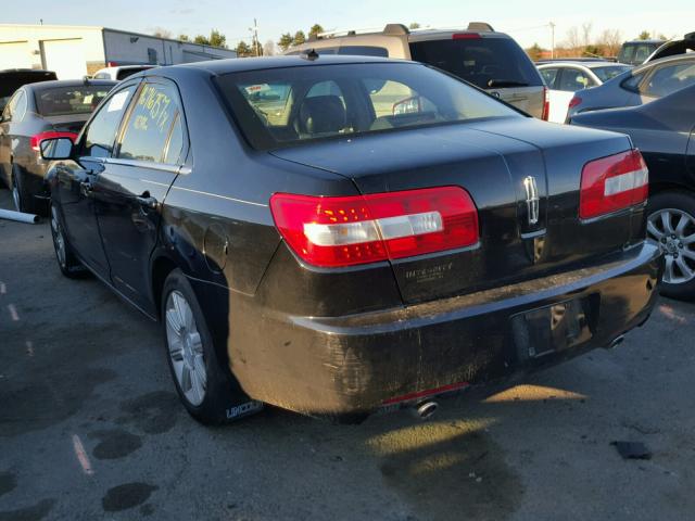 3LNHM28T97R644555 - 2007 LINCOLN MKZ BLACK photo 3