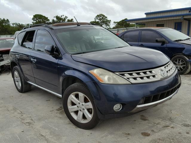 JN8AZ08T66W427539 - 2006 NISSAN MURANO SL BLUE photo 1