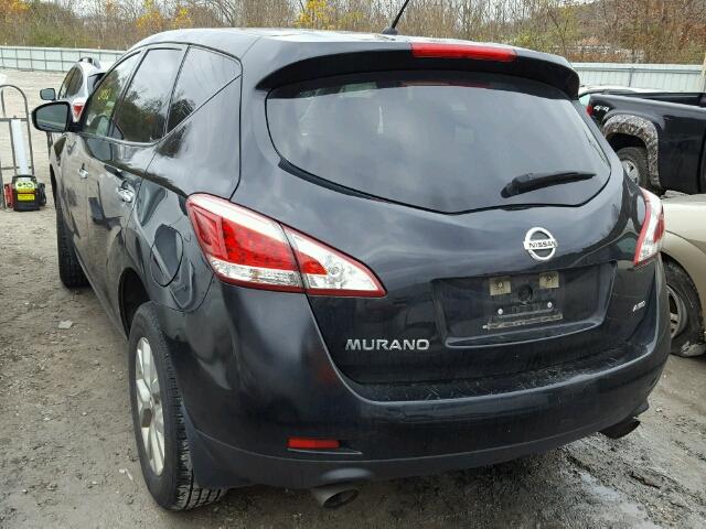 JN8AZ1MW0EW513076 - 2014 NISSAN MURANO S BLACK photo 3