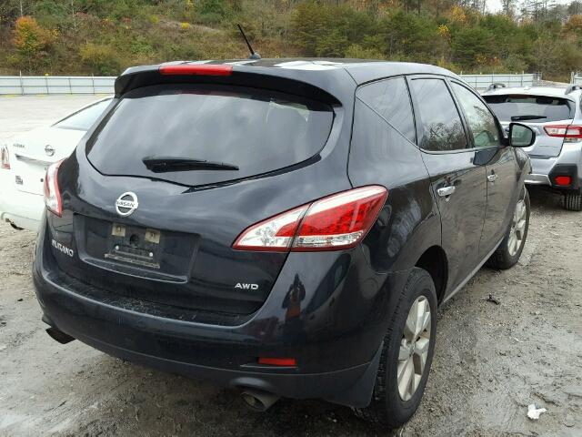 JN8AZ1MW0EW513076 - 2014 NISSAN MURANO S BLACK photo 4