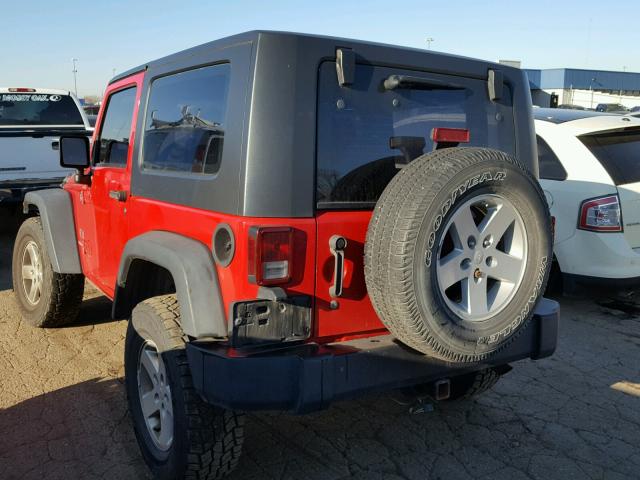 1J4FA24198L652917 - 2008 JEEP WRANGLER X RED photo 3