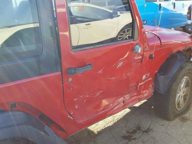 1J4FA24198L652917 - 2008 JEEP WRANGLER X RED photo 9