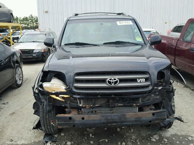 5TDBT44A84S231029 - 2004 TOYOTA SEQUOIA SR BLACK photo 9